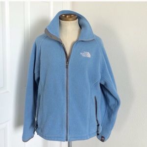 Light blue north face jacket