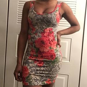 Floral Print Mini Dress