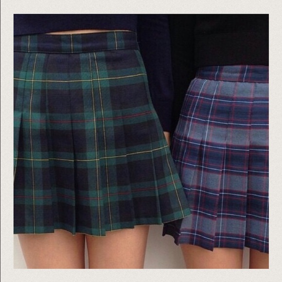 Plaid school girl skirt