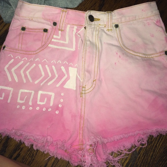 hot pink custom made high waisted shorts :-)!