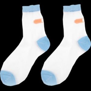 BLUE Bandaid Sheer Socks