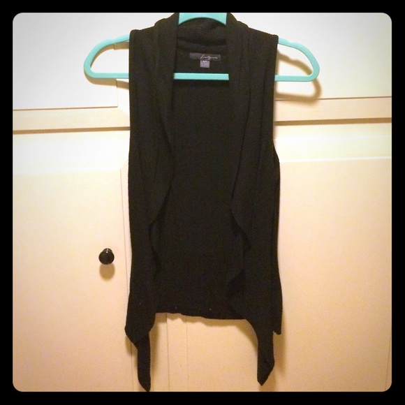 Black drape vest
