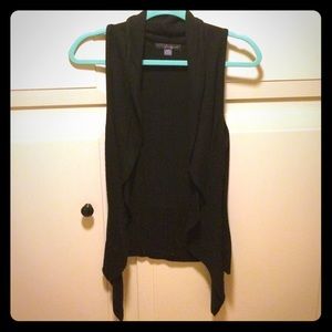 Black drape vest