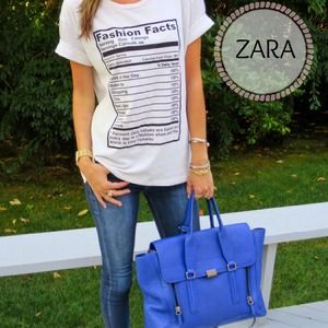 Popular Zara fashion facts tee
