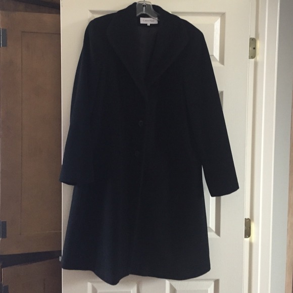 Calvin Klein black wool coat