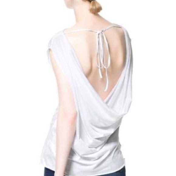 ‼️SOLD‼️Zara W&B Collection Scoop Back Top