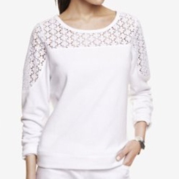 Express Tops - Crochet sweatshirt