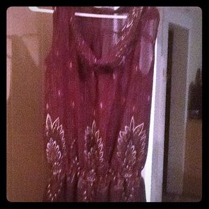 Maurice's scoop neck chiffon top