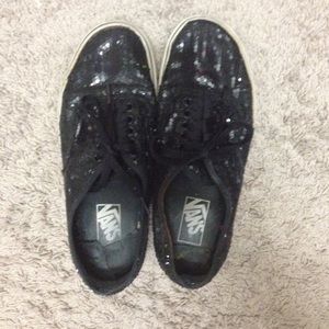 Black Sequin Vans