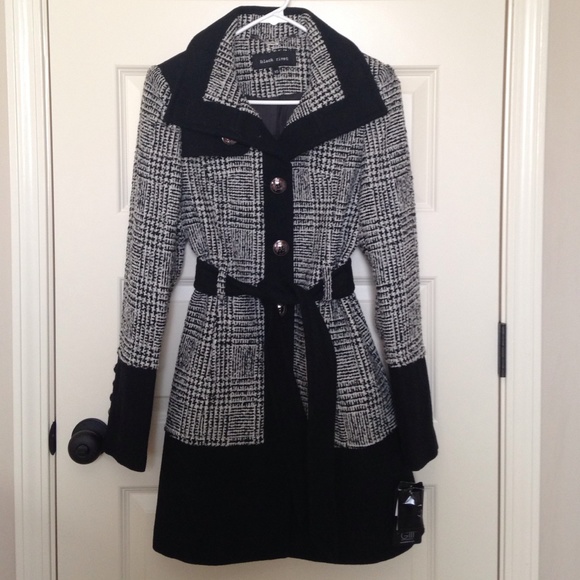 Black and white trench coat