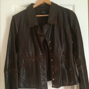 Faux leather jacket