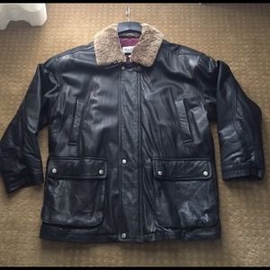 Men's Black Leather coat