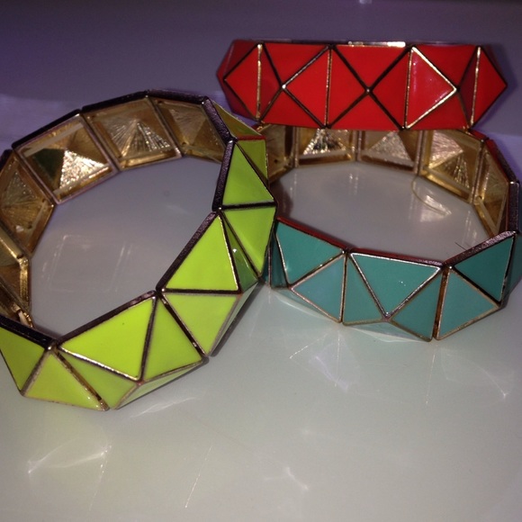 Neon stud bracelet bundle
