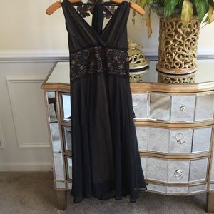 black halter dress