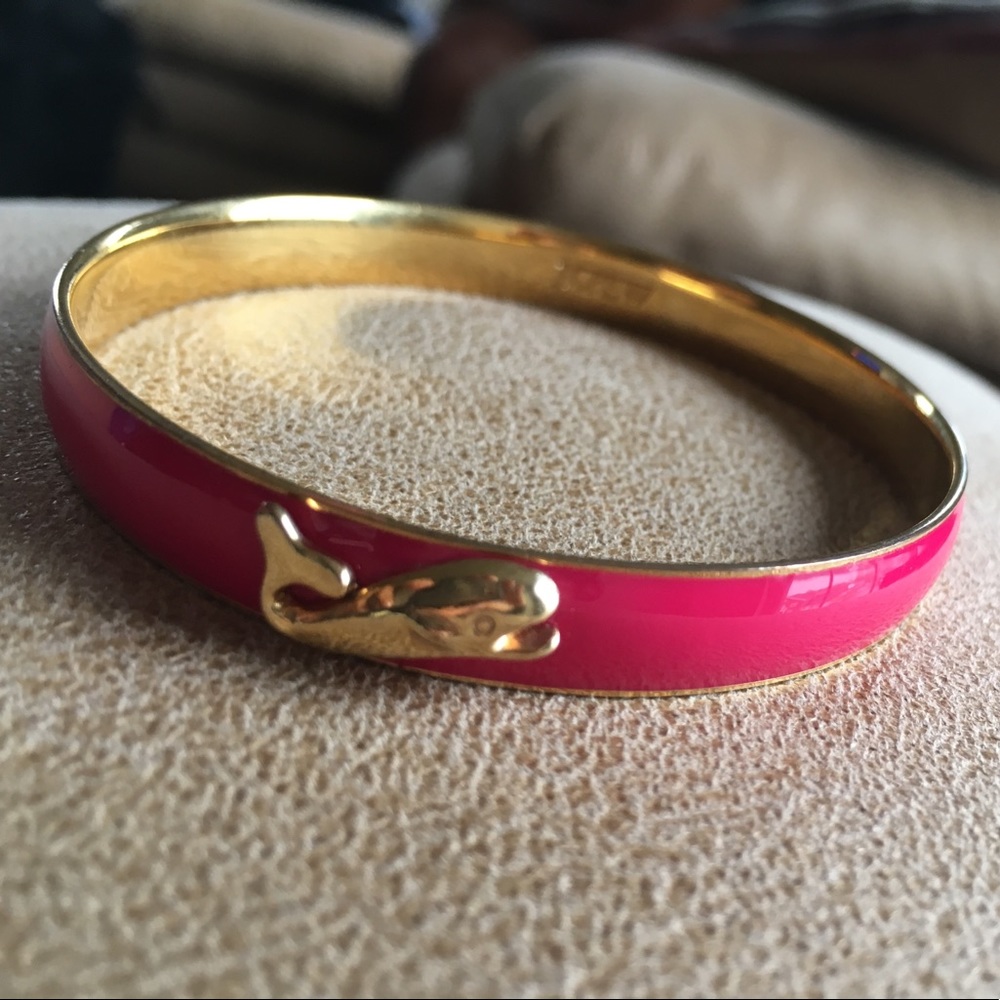 J CREW bracelet - solid pink with whale