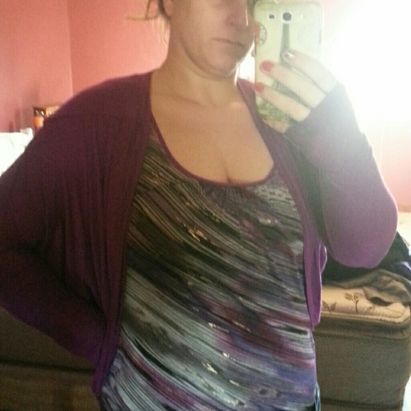 Purple Tank and cardigan set