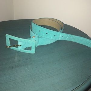Talbots Turquoise Suede  Leather Belt