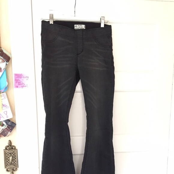 Dark Grey Free People Pull On Kick Flare