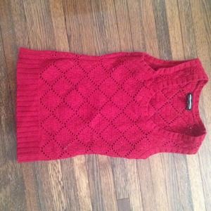 Red sweater vest