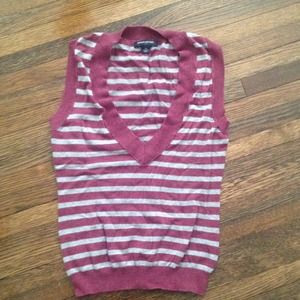 Maroon and gray sweater vest