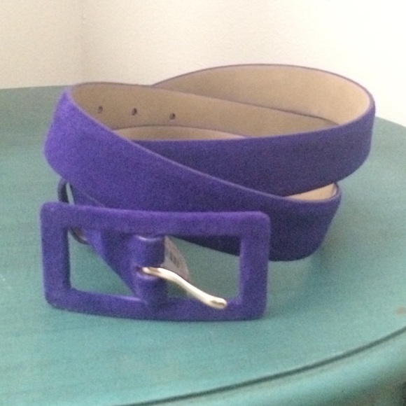 Talbots purple suede leather belt