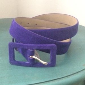 Talbots purple suede leather belt