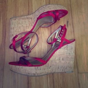 Nine West Platform Cork Wedges