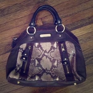 Animal print large handbag