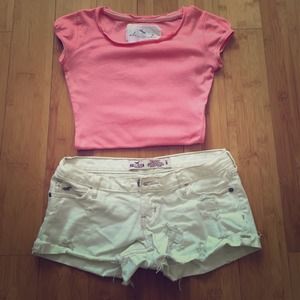 ‼️Bundle‼️Hollister Shorts and Abercrombie Tee!