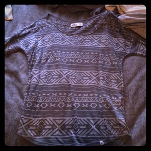 Hollister aztec print top