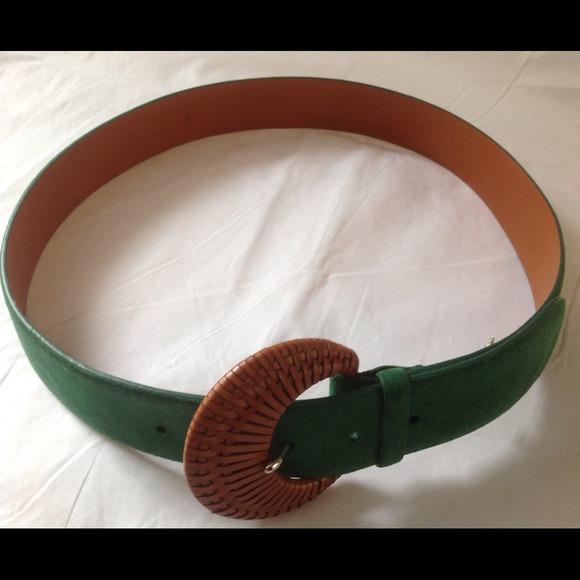 100% Authentic Ralph Lauren Dark Green Belt Size M main image 4