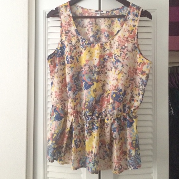 SOLD!! Floral peplum blouse