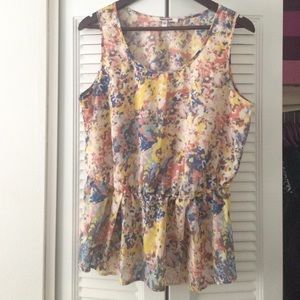SOLD!! Floral peplum blouse