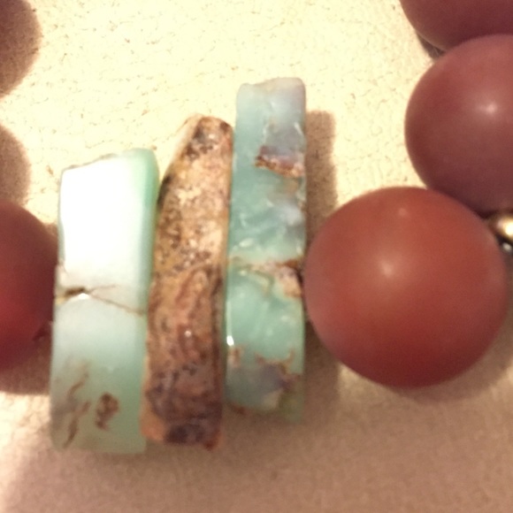 SOLD Polished large matte stone bracelet tassel - Picture 2 of 3