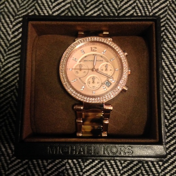 Michael Kors Watch - tortoise and rose gold