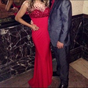 Jovani red sequin dress