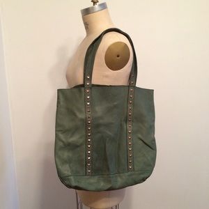 Bundle-Green tote,eggplant sweater,black sweater!