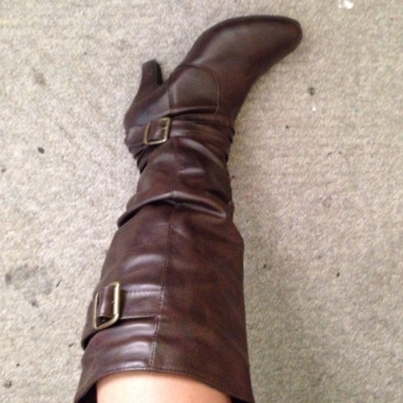 Tall brown boots