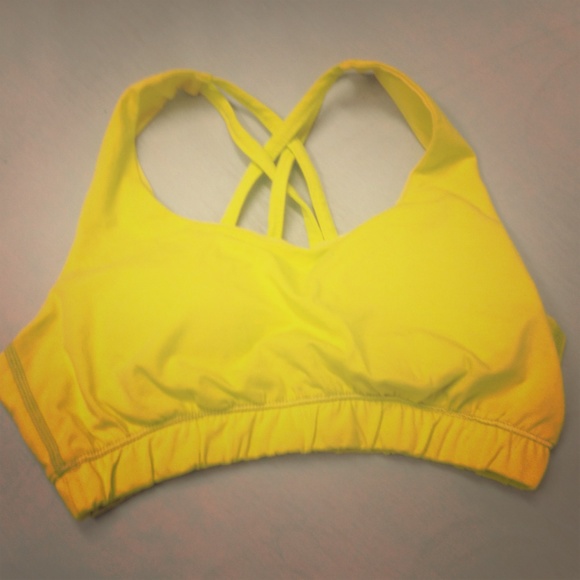NWOT Lululemon sports bra neon yellow