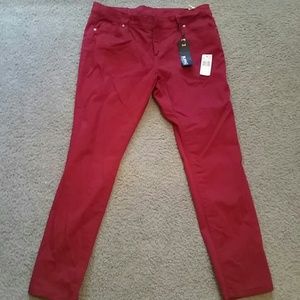 Brick red skinny pants