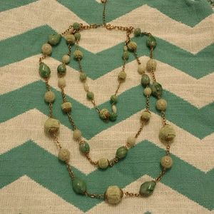 Jade Mint Tiered Necklace and Earrings