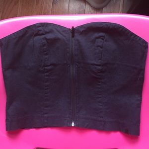 Zip Front Bustier Top