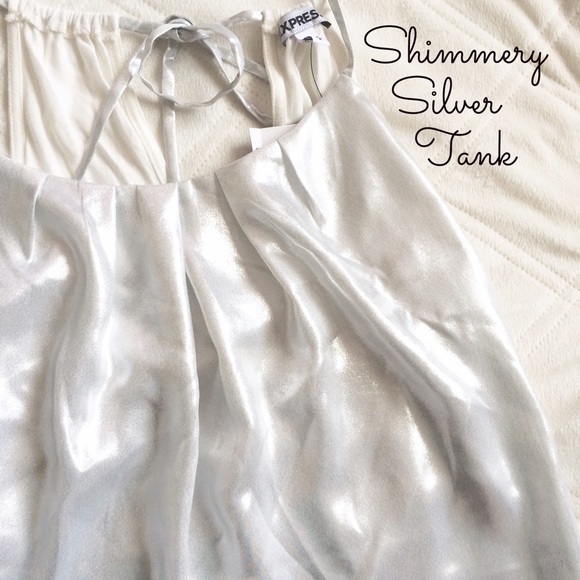 Shimmery Silver Tank
