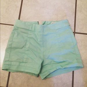 Teal blue high waisted shorts