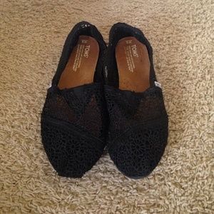 Black Crochet Toms