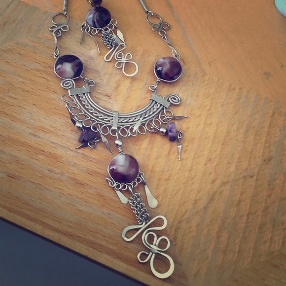 Silver and purple set