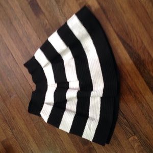 Striped black and white skirt