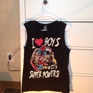 "I Love Boys With Super Powers" Top