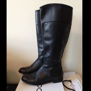 Ciao Bella Tall Black Leather Boots