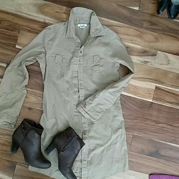 Shirt style button dress
